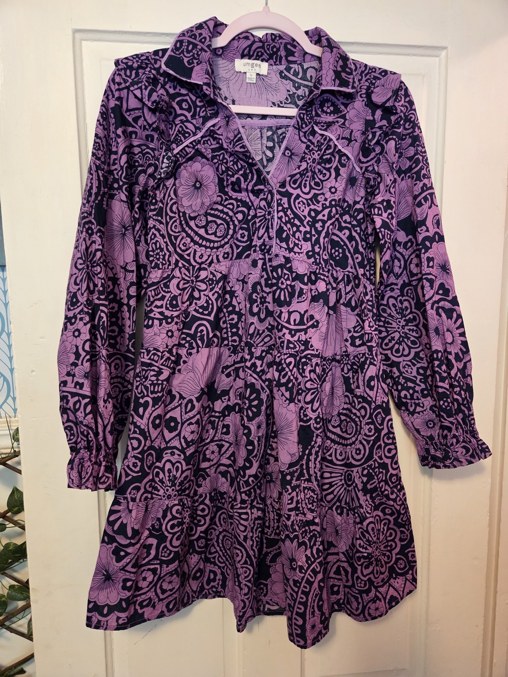 Umgee Purple Floral Button-Front Tunic